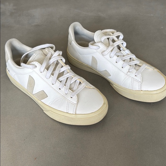 Veja-CAMPO LEATHER WHITE NATURAL